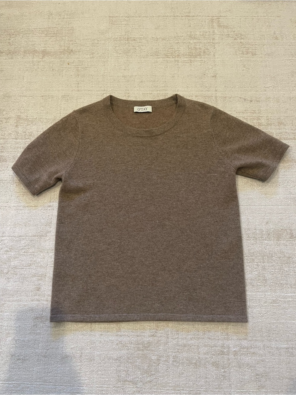 O’tay Cassie Cashmere T-Shirt - Walnut